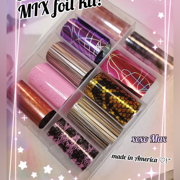 MIX Nail Foil Kit Nail Foil Kit 1/$15, 2/$25, 3/$30, 4/$35.$5 each additional! - Picture 1 of 2
